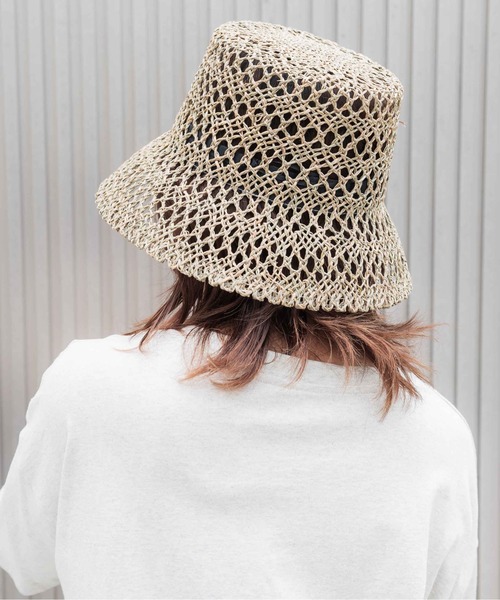 CONTROL FREAK（コントロールフリーク）の「CONTROL FREAK(コントロールフリーク)透かし編みバケットハット（ハット・レディース・ブラック/ブラウン/ナチュラル/パープル・FREE）」の8枚目の写真
