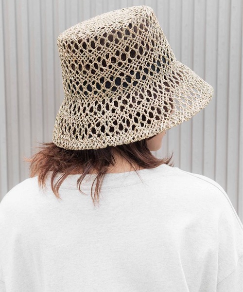 CONTROL FREAK（コントロールフリーク）の「CONTROL FREAK(コントロールフリーク)透かし編みバケットハット（ハット・レディース・ブラック/ブラウン/ナチュラル/パープル・FREE）」の13枚目の写真