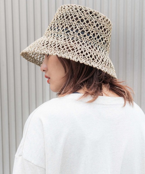 CONTROL FREAK（コントロールフリーク）の「CONTROL FREAK(コントロールフリーク)透かし編みバケットハット（ハット・レディース・ブラック/ブラウン/ナチュラル/パープル・FREE）」の15枚目の写真