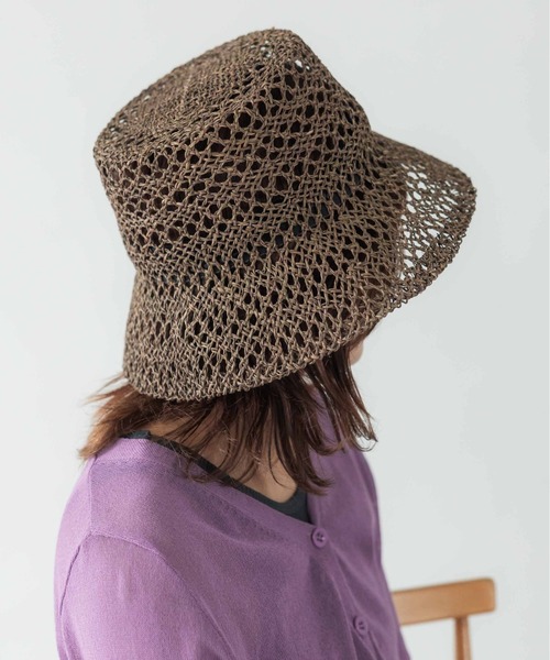 CONTROL FREAK（コントロールフリーク）の「CONTROL FREAK(コントロールフリーク)透かし編みバケットハット（ハット・レディース・ブラック/ブラウン/ナチュラル/パープル・FREE）」の11枚目の写真