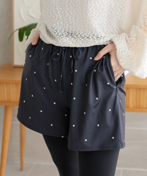 DONOBAN(ドノバン)の「【UV・紫外線カット 水陸両用 日焼け対策】ラッシュショートパンツ(その他パンツ・レディース・ドット/その他1/モスグリーン/ダークブラウン/ブラック/ブラック系その他2/ネイビー/カーキ/ネイビー系1・F)」の9枚目の写真
