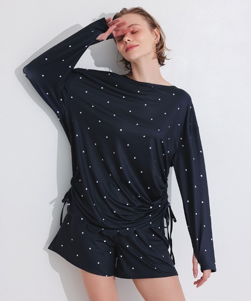 DONOBAN(ドノバン)の「【UV・紫外線カット 水陸両用 日焼け対策】ラッシュショートパンツ(その他パンツ・レディース・ドット/その他1/モスグリーン/ダークブラウン/ブラック/ブラック系その他2/ネイビー/カーキ/ネイビー系1・F)」の12枚目の写真