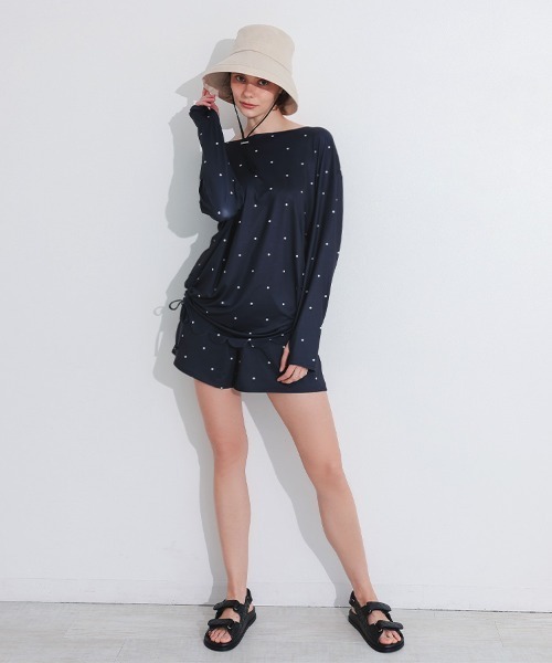 DONOBAN(ドノバン)の「【UV・紫外線カット 水陸両用 日焼け対策】ラッシュショートパンツ(その他パンツ・レディース・ドット/その他1/モスグリーン/ダークブラウン/ブラック/ブラック系その他2/ネイビー/カーキ/ネイビー系1・F)」の14枚目の写真