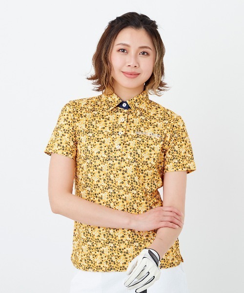 marie claire(マリ・クレール)の「【marie claire:マリ.クレール】レディース 半袖シャツ ゴルフ(シャツ/ブラウス・レディース・ネイビー/イエロー/ホワイト・MEDIUM/LARGE/X-LARGE)」の3枚目の写真