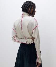 unfil アンフィル / superfine merino plain-jersey turtle with mohair-stitch スーパーファインメリノ プレーンジャージー タートルネックカットソー（モヘアステッチ） / WHFL-UW106