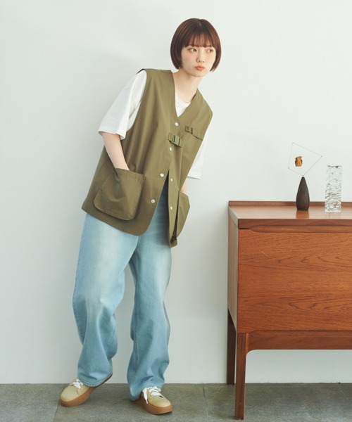 unclip（アンクリップ）の「10オンスデニムパンツ（デニムパンツ・レディース・ライトブルー・MEDIUM/LARGE）」の2枚目の写真