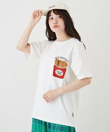 CUBE SUGAR（キューブシュガー）の「WEB限定USコットンモチーフポケット付きTシャツ（Tシャツ/カットソー）」
