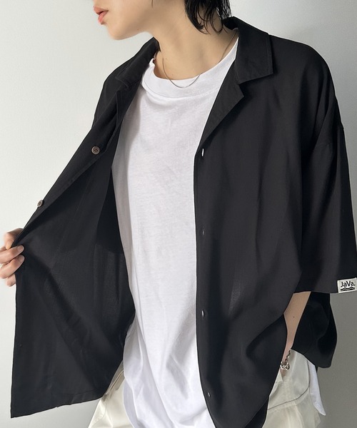 Java(ジャバ)の「《JaVa ジャバコラボ》大人の遊び心。柄開襟シャツ(シャツ/ブラウス・レディース・ブラック/ライトグレー/ホワイト系1/ホワイト系2/ホワイト系3/グレー系1/アイボリー系・LARGE/SMALL/X-LARGE/MEDIUM)」の20枚目の写真
