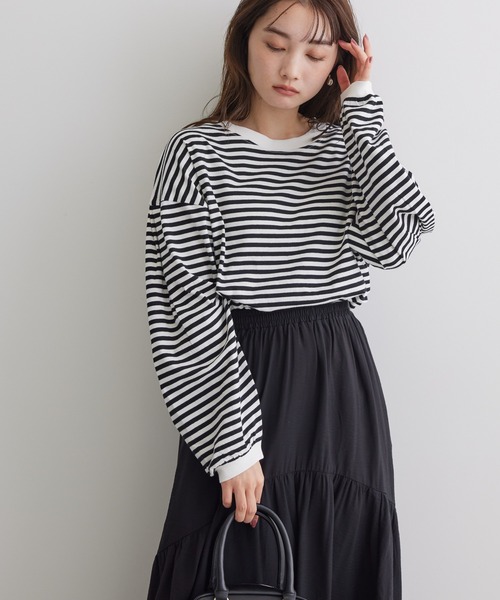 AMERICAN HOLIC（アメリカンホリック）の「袖タックボリュームスリーブカットプルオーバー（Tシャツ/カットソー・レディース・ラベンダー/グリーン系その他3/オフホワイト/その他7・M/L）」の4枚目の写真