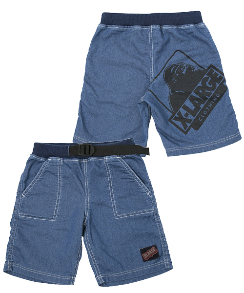 XLARGE KIDS(エクストララージキッズ)の「CLIMBING SWEAT SHORTS(その他パンツ・キッズ・ライトインディゴブルー・7T/6T/5T/8T/4T)」の1枚目の写真