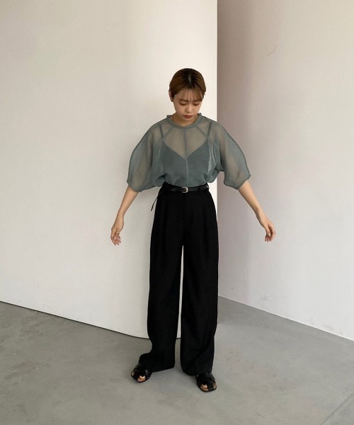 Amiur（エミレ）の「belt set tuck pants（その他パンツ・レディース・ブラック/ピンク/ベージュ・FREE）」の15枚目の写真