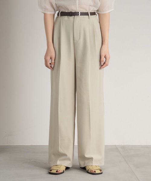 Amiur（エミレ）の「belt set tuck pants（その他パンツ・レディース・ブラック/ピンク/ベージュ・FREE）」の17枚目の写真