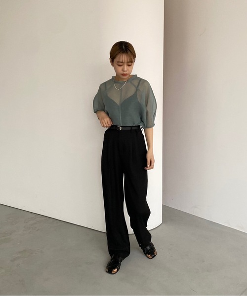 Amiur（エミレ）の「belt set tuck pants（その他パンツ・レディース・ブラック/ピンク/ベージュ・FREE）」の21枚目の写真