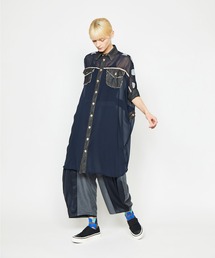 gomme | ドットデニム デニムシャツ(シャツ/ブラウス)