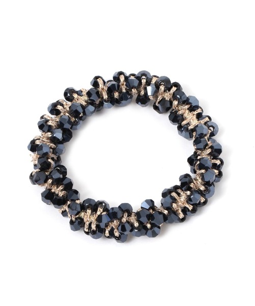 LAKOLE（ラコレ）の「ビーズ編みヘアゴム / 198588（ヘアゴム・レディース・ベージュ/ホワイト/グレー/ネイビー/その他3/ブラック/ブルー/チャコール/ブラウン・FREE）」の7枚目の写真