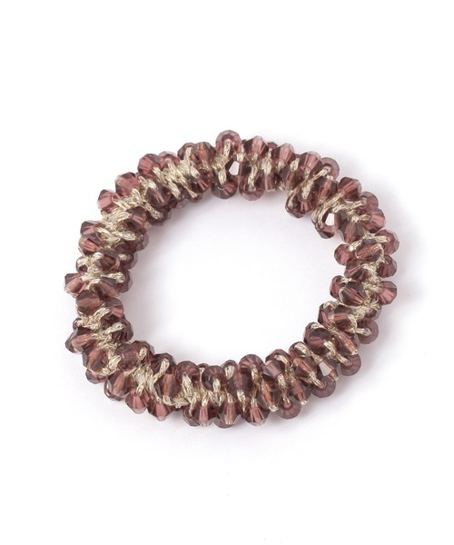 LAKOLE（ラコレ）の「ビーズ編みヘアゴム / 198588（ヘアゴム・レディース・ベージュ/ホワイト/グレー/ネイビー/その他3/ブラック/ブルー/チャコール/ブラウン・FREE）」の5枚目の写真