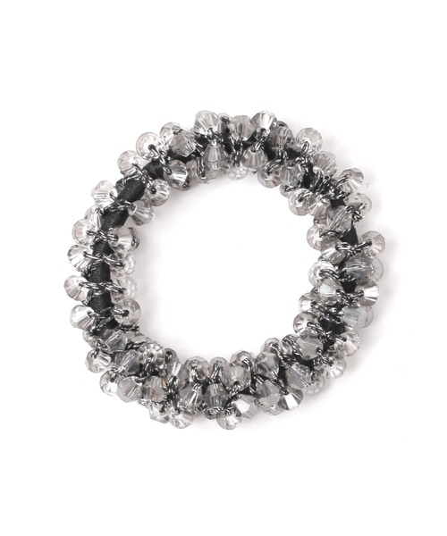 LAKOLE（ラコレ）の「ビーズ編みヘアゴム / 198588（ヘアゴム・レディース・ベージュ/ホワイト/グレー/ネイビー/その他3/ブラック/ブルー/チャコール/ブラウン・FREE）」の4枚目の写真