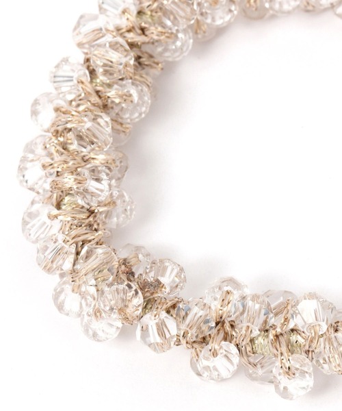 LAKOLE（ラコレ）の「ビーズ編みヘアゴム / 198588（ヘアゴム・レディース・ベージュ/ホワイト/グレー/ネイビー/その他3/ブラック/ブルー/チャコール/ブラウン・FREE）」の10枚目の写真