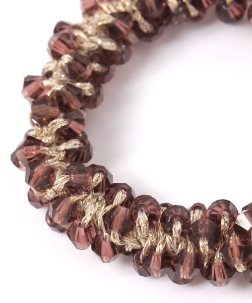 LAKOLE（ラコレ）の「ビーズ編みヘアゴム / 198588（ヘアゴム・レディース・ベージュ/ホワイト/グレー/ネイビー/その他3/ブラック/ブルー/チャコール/ブラウン・FREE）」の15枚目の写真