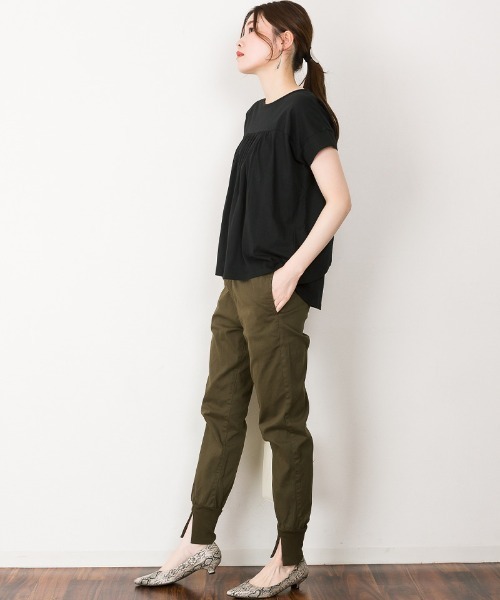 atONE(アットワン)の「atONE バックダブル半袖プルオーバー(Tシャツ/カットソー・レディース・ホワイト/ライトブラウン/ブラック/ピンクベージュ・LL~3L/4L~5L/M~L/M-L)」の19枚目の写真
