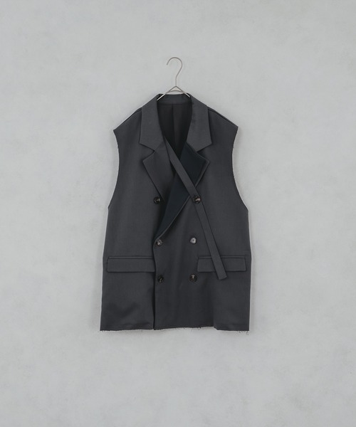 TAILORED DOUBLE GILET VEST/テーラードダブルジレベスト