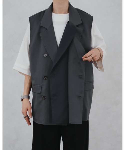 TAILORED DOUBLE GILET VEST/テーラードダブルジレベスト