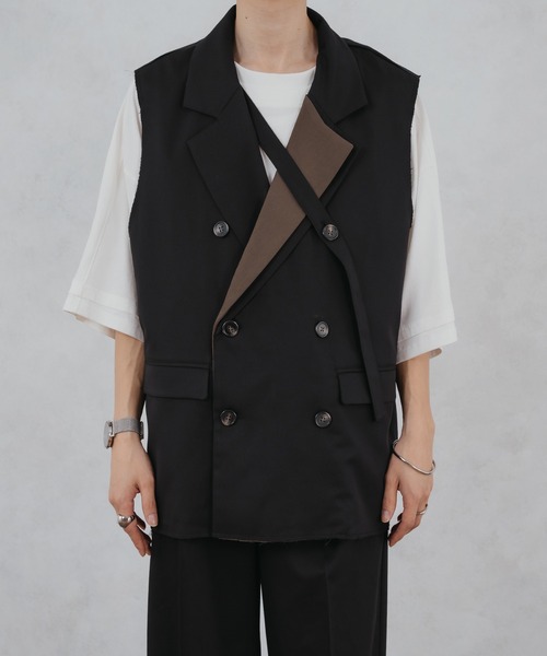 TAILORED DOUBLE GILET VEST/テーラードダブルジレベスト（ベスト