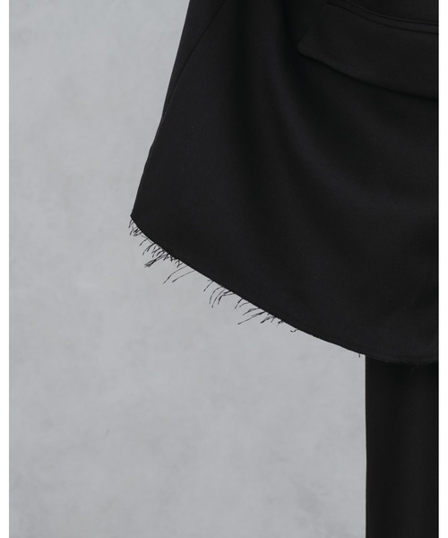 ESTNATION ラペルダブルベスト ジレ テーラード ベスト グレー TAILORED DOUBLE GILET VEST/テーラードダブルジレベスト