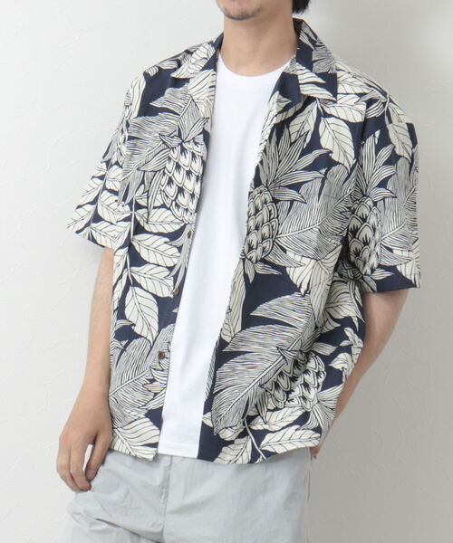 NOLLEY'S goodman(ノーリーズグッドマン)の「【Hilo Hattie/ヒロハッティ】別注Aloha Shirt Pineapples アロハシャツ(シャツ/ブラウス・メンズ・ネイビー/グリーン・L/M)」の10枚目の写真