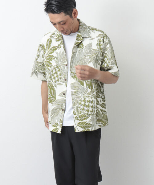 NOLLEY'S goodman(ノーリーズグッドマン)の「【Hilo Hattie/ヒロハッティ】別注Aloha Shirt Pineapples アロハシャツ(シャツ/ブラウス・メンズ・ネイビー/グリーン・L/M)」の21枚目の写真