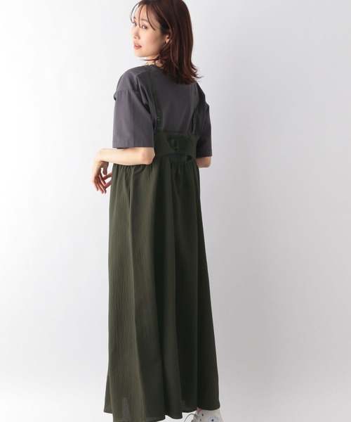 GLOBAL WORK（グローバルワーク）の「ジャガードキャミワンピ/909333（ワンピース・レディース・ブラック/ブラウン/カーキ・FREE）」の8枚目の写真