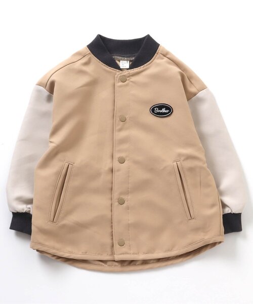 apres les cours(アプレレクール)の「バイカラーブルゾン(ブルゾン・キッズ・マスタード/ダークグリーン・100/90/80/130/120/110)」の2枚目の写真