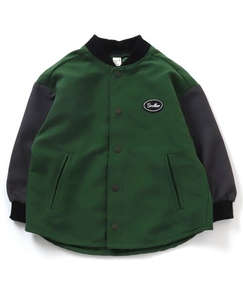 apres les cours(アプレレクール)の「バイカラーブルゾン(ブルゾン・キッズ・マスタード/ダークグリーン・100/90/80/130/120/110)」の3枚目の写真