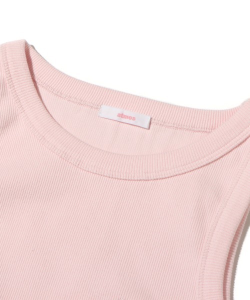 atmos pink(アトモスピンク)の「atmos pink リブアメスリ タンクトップ(タンクトップ・レディース・ブラック/ホワイト/ピンク・FREE)」の9枚目の写真