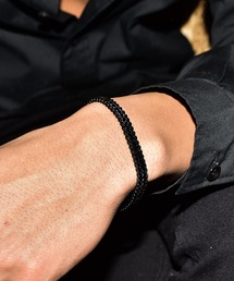 JOKER（ジョーカー）の「ダブルキヘイスチールブレスレット メンズ アクセサリー ゴールド シルバー ブラック（ブレスレット）」