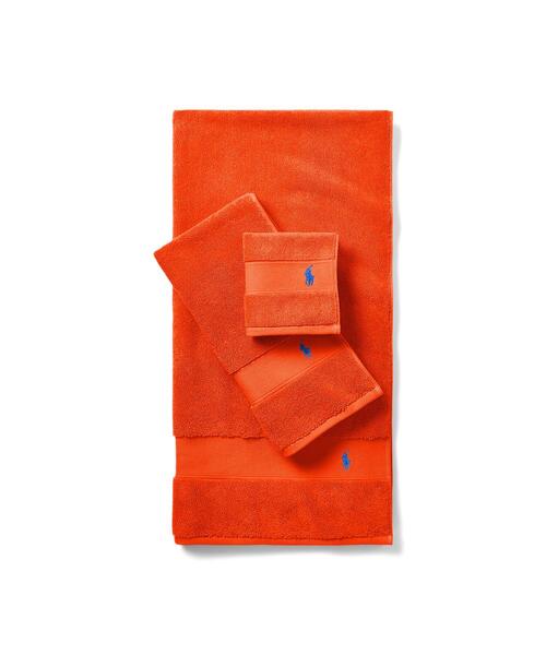 Polo Ralph Lauren タオルセット 3点 オレンジ RALPH LAUREN HOME（ラルフ ローレン ホーム）の「Polo ウォッシュ