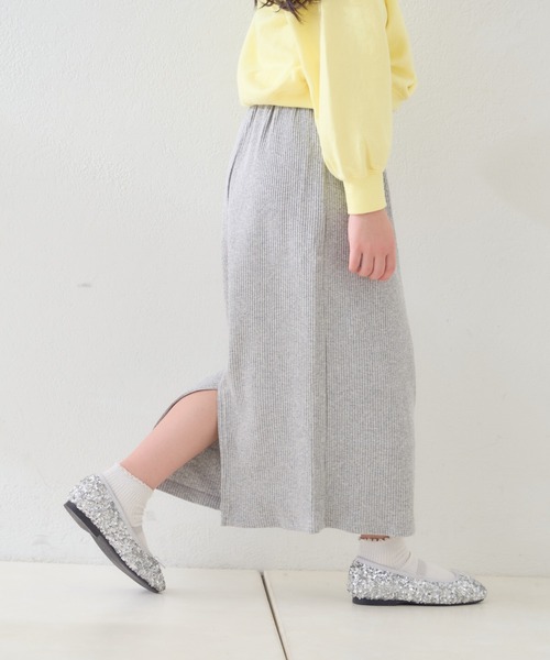 CIAOPANIC TYPY（チャオパニックティピー）の「【新色追加】【KIDS】Iラインリブスカート（スカート・キッズ・ブラック/ブルー系その他/オレンジ/ブルー/レッド/グレー/ライム/ピンク・S/M/L/XL/XXL）」の11枚目の写真