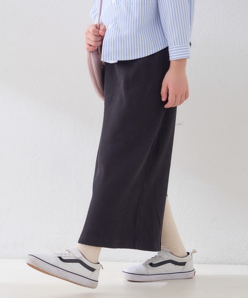 CIAOPANIC TYPY（チャオパニックティピー）の「【新色追加】【KIDS】Iラインリブスカート（スカート・キッズ・ブラック/ブルー系その他/オレンジ/ブルー/レッド/グレー/ライム/ピンク・S/M/L/XL/XXL）」の16枚目の写真