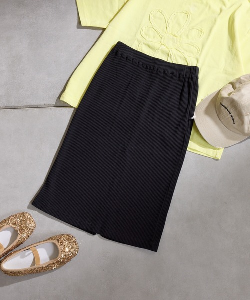 CIAOPANIC TYPY（チャオパニックティピー）の「【新色追加】【KIDS】Iラインリブスカート（スカート・キッズ・ブラック/ブルー系その他/オレンジ/ブルー/レッド/グレー/ライム/ピンク・S/M/L/XL/XXL）」の15枚目の写真