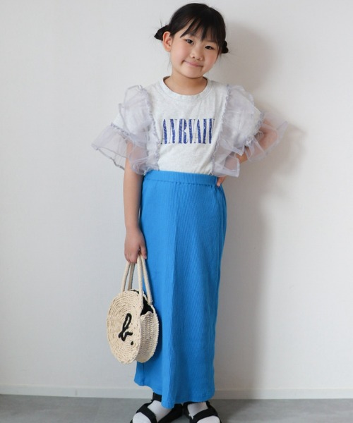 セール】【新色追加】【KIDS】Iラインリブスカート（スカート