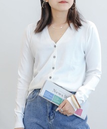 シンプルVネックニットカーディガン