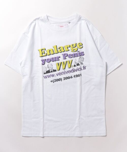 Veni Vedi Vici(ヴェニヴェディヴィチ)の「《Veni Vedi Vici》ENLARGE TEE(Tシャツ/カットソー・レディース・ホワイト/ブラック/キャメル・LARGE/SMALL/MEDIUM)」の1枚目の写真
