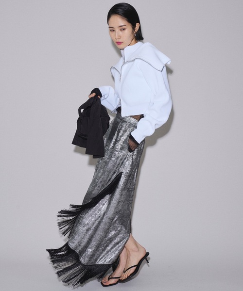 セール】Hem fringe skirt／ヘムフリンジスカート（スカート