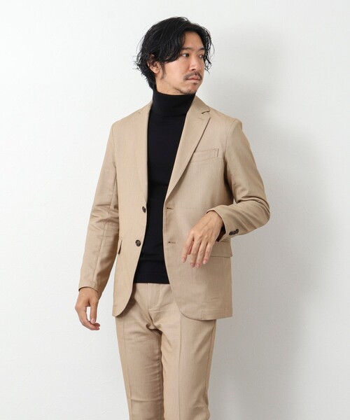 NOLLEY'S goodman（ノーリーズグッドマン）の「《セットアップ対応》SOLOTEX バーズアイ ジャケット（テーラードジャケット・メンズ・グレー/ネイビー/ベージュ・M/L/S）」の9枚目の写真