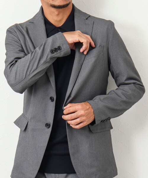 NOLLEY'S goodman（ノーリーズグッドマン）の「《セットアップ対応》SOLOTEX バーズアイ ジャケット（テーラードジャケット・メンズ・グレー/ネイビー/ベージュ・M/L/S）」の15枚目の写真