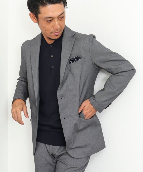 NOLLEY'S goodman（ノーリーズグッドマン）の「《セットアップ対応》SOLOTEX バーズアイ ジャケット（テーラードジャケット・メンズ・グレー/ネイビー/ベージュ・M/L/S）」の16枚目の写真