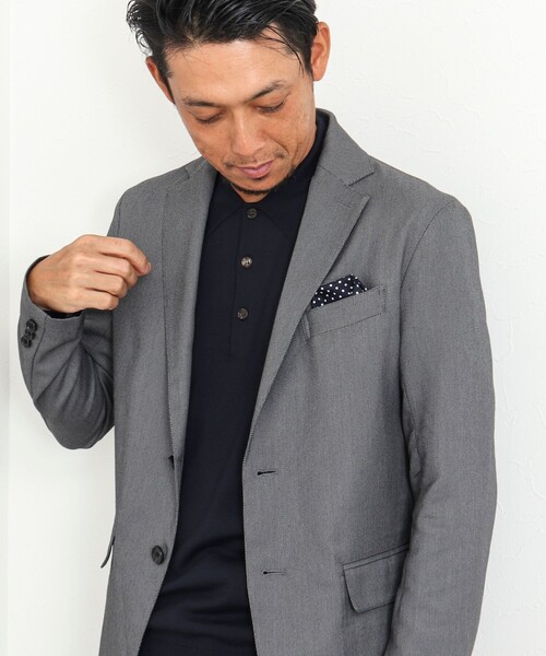 NOLLEY'S goodman（ノーリーズグッドマン）の「《セットアップ対応》SOLOTEX バーズアイ ジャケット（テーラードジャケット・メンズ・グレー/ネイビー/ベージュ・M/L/S）」の17枚目の写真