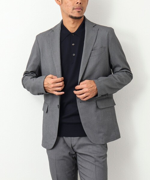 NOLLEY'S goodman（ノーリーズグッドマン）の「《セットアップ対応》SOLOTEX バーズアイ ジャケット（テーラードジャケット・メンズ・グレー/ネイビー/ベージュ・M/L/S）」の18枚目の写真