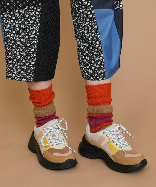 FRAPBOIS（フラボア）の「ケーブルソックス（ソックス/靴下・レディース・ターコイズブルー/オレンジ/グリーン・FREE）」の4枚目の写真