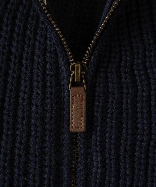 Red Cap Girl（レッドキャプガール）の「ガールイラストワンポイントリブラインドライバーズニット/オーバーサイズ/ユニセックス（ニット/セーター・メンズ・ブラック/ネイビー・M/L）」の8枚目の写真